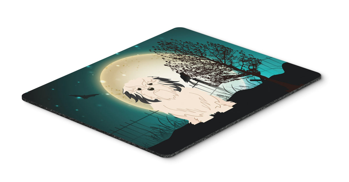 Caroline's Treasures BB2209MP Halloween Scary Lowchen Mouse Pad, Hot Pad or Trivet for Home Office Gaming Working Computers Laptop Mouse Mat,Washable
