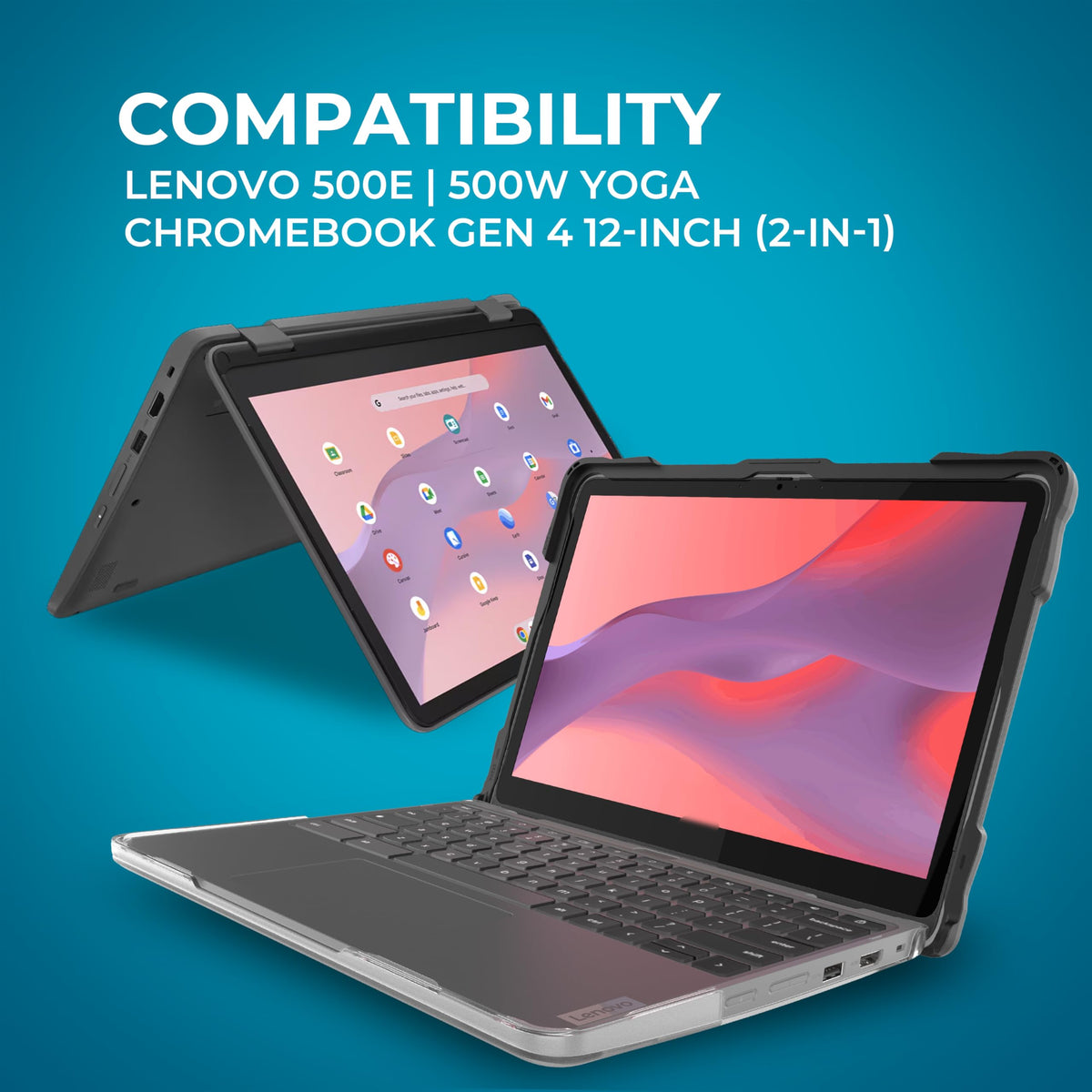 Gumdrop SlimTech Case for Lenovo 500e Gen 4/500w Gen 4/5 Yoga Chromebook