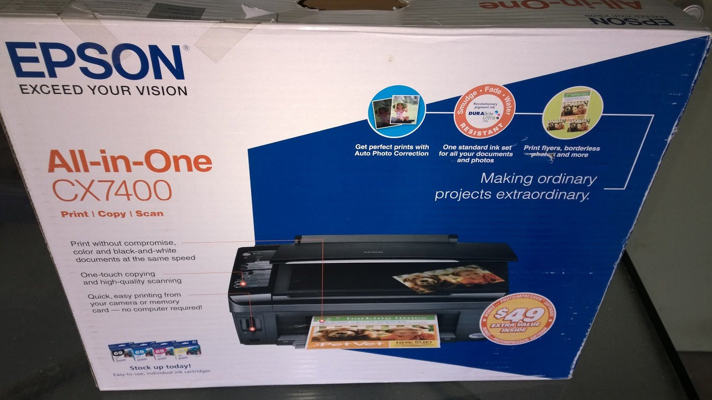 Epson Stylus CX7400 All-in-One Printer (C11C689201)