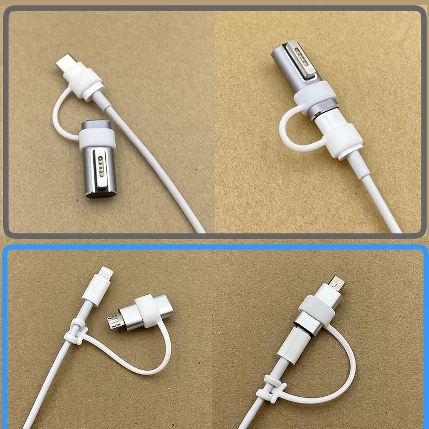 2pcs Silicone Cable Converter Holder Strap Tether,Anti Lost Cover Protections Sleeve Case for Various Charging Adapters Cable Adapter,Cable Straps