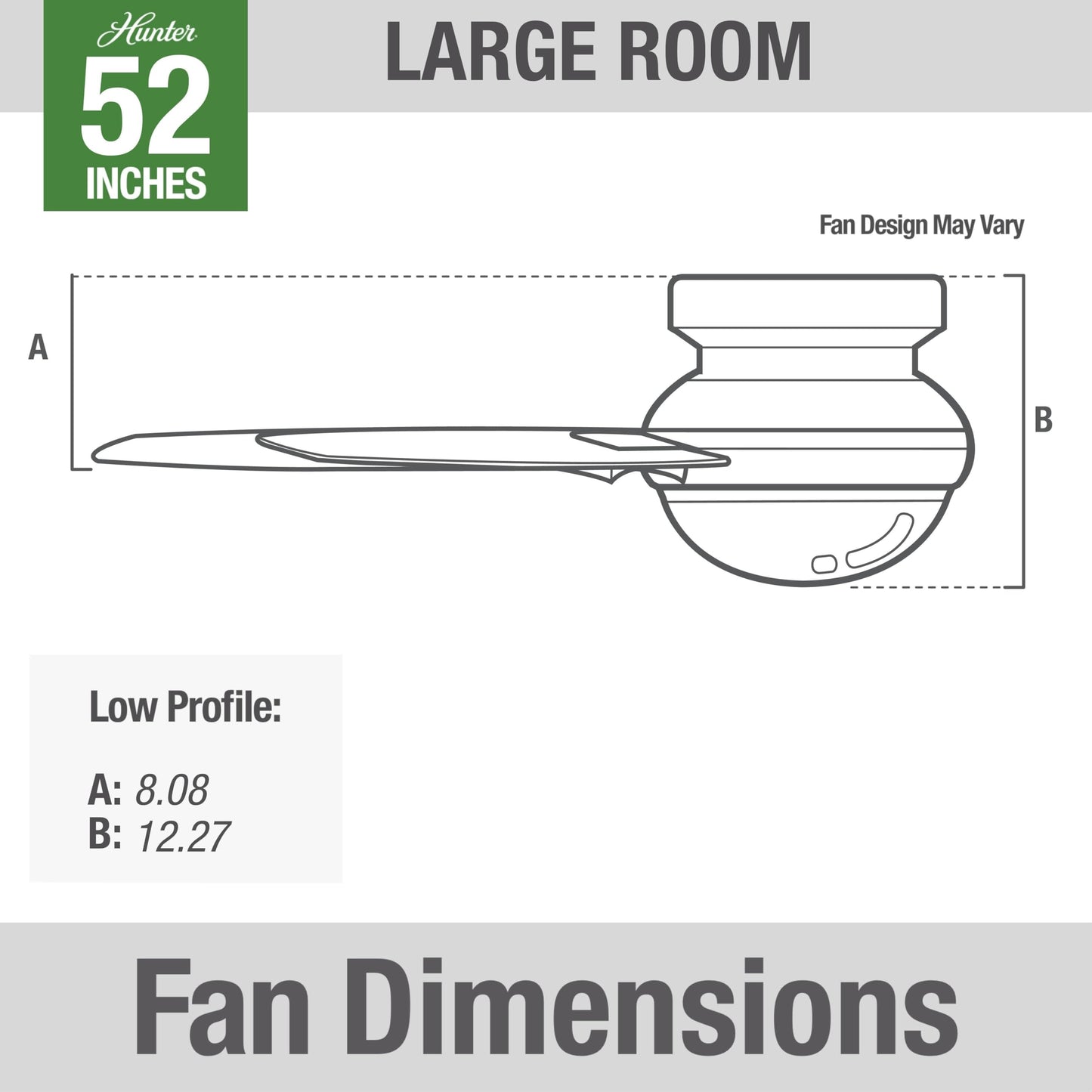 Hunter Fan 52 inch Indoor Ceiling Fan with LED Light, Brushed Nickel Ceiling Fan with Remote for Bedroom, Office or Living Room, 4 Blades (Renewed)