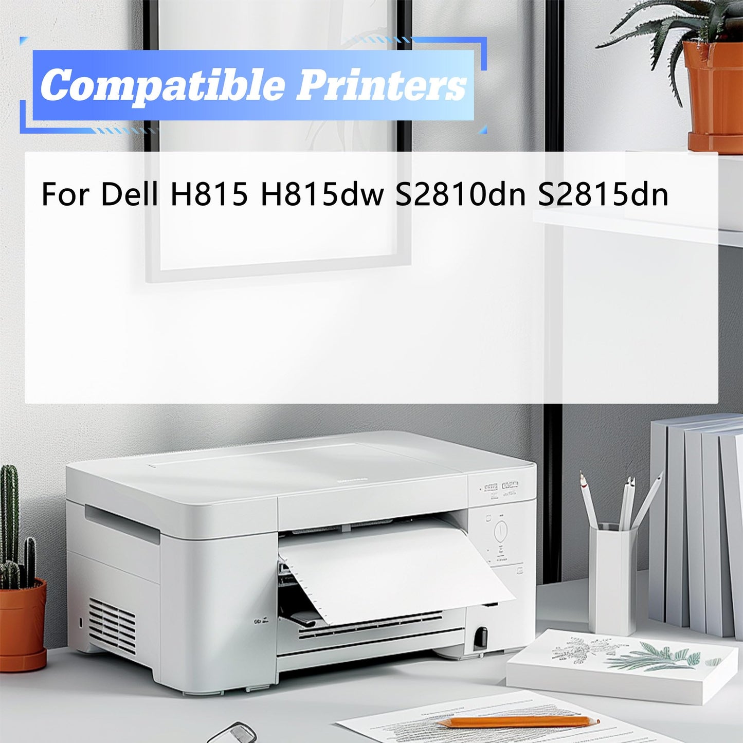 TG Imaging Compatible Toner Cartridge Replacement for Dell S2810DN S2810 Toner S2810X 2810 S2810 H815DW S2810DN S2815 815DW S2815DN Printer (Black,3