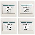 UHPPOTE DC12V Push Exit Release Button Square Rocker Switch - Flush-Mounted for Door Access Control System (Pack of 4)