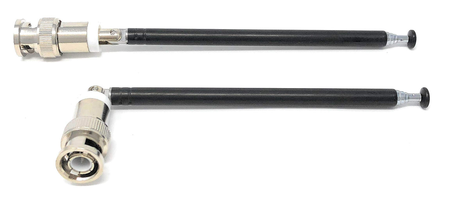 A Pair Telescopic Antennas BNC Connectors for Portable Radio Scanner