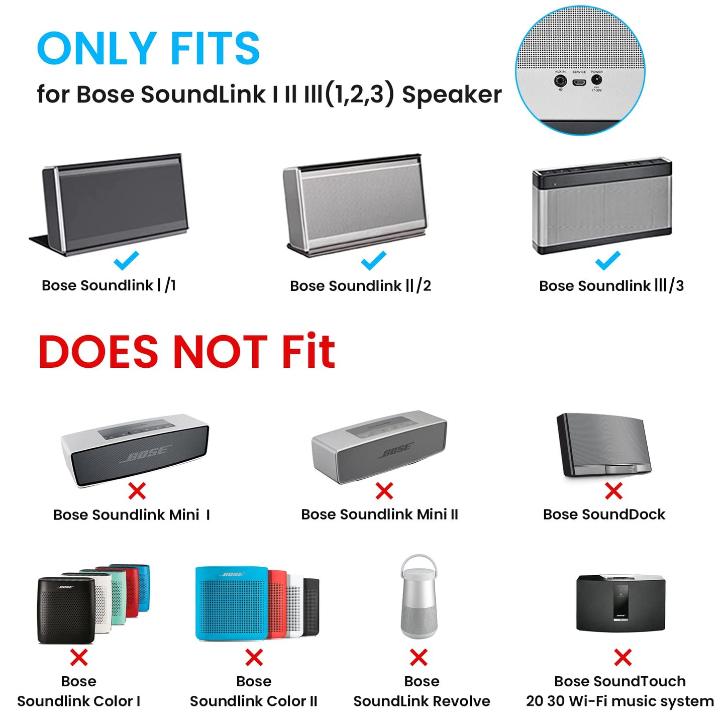 NFGEKT Charger for Bose Soundlink I II III 1 2 3 Charger Bluetooth Speaker Power Cord Replacement 17V-20V Bose Soundlink Portable Wireless Speaker…