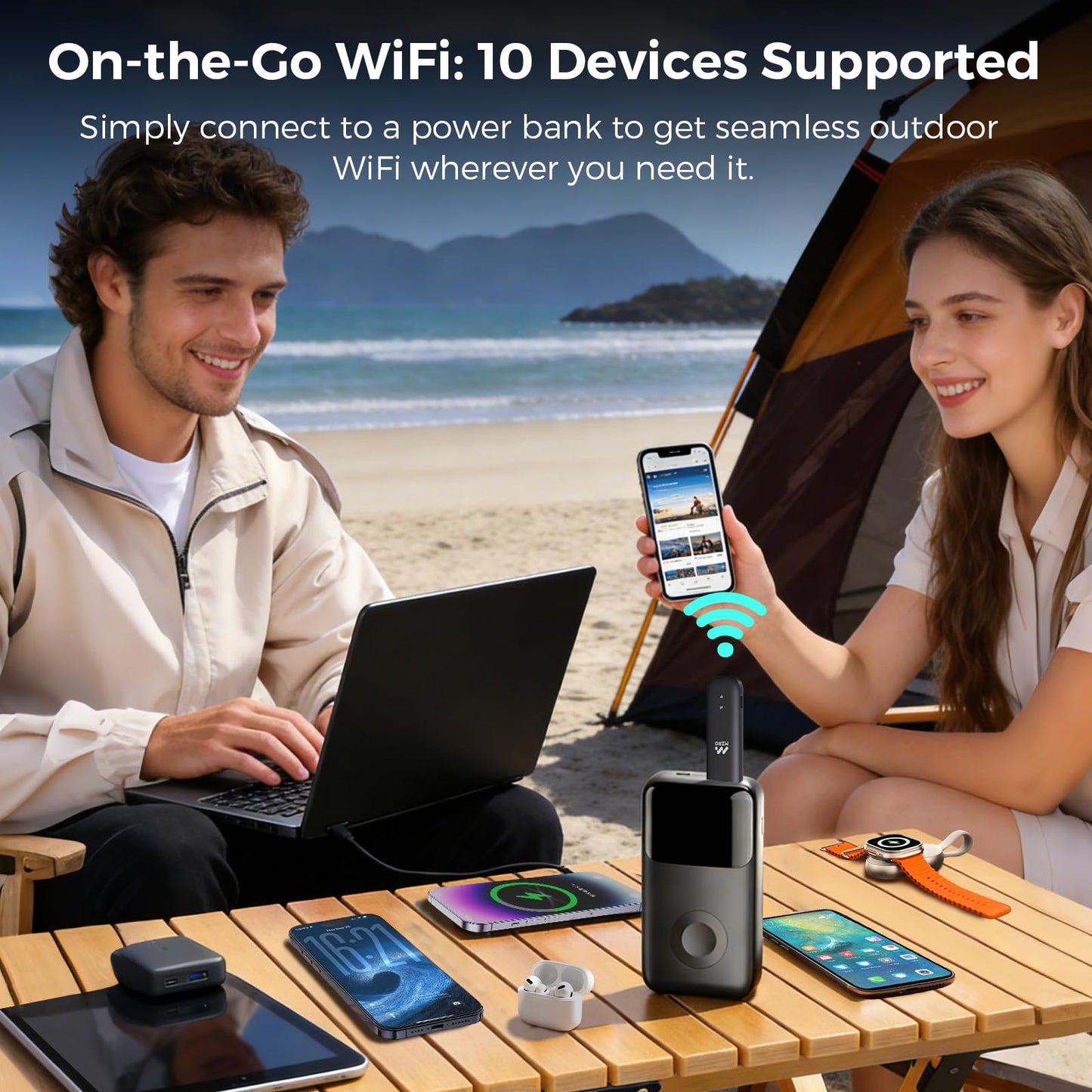 MIRO UF1 4G LTE WiFi USB Network Adapter 150Mbps Speed, Dual SIM/SD Slots Wireless Dongle, Wi-Fi Stick USB2.0 Interface WiFi Adapter for Desktop PC