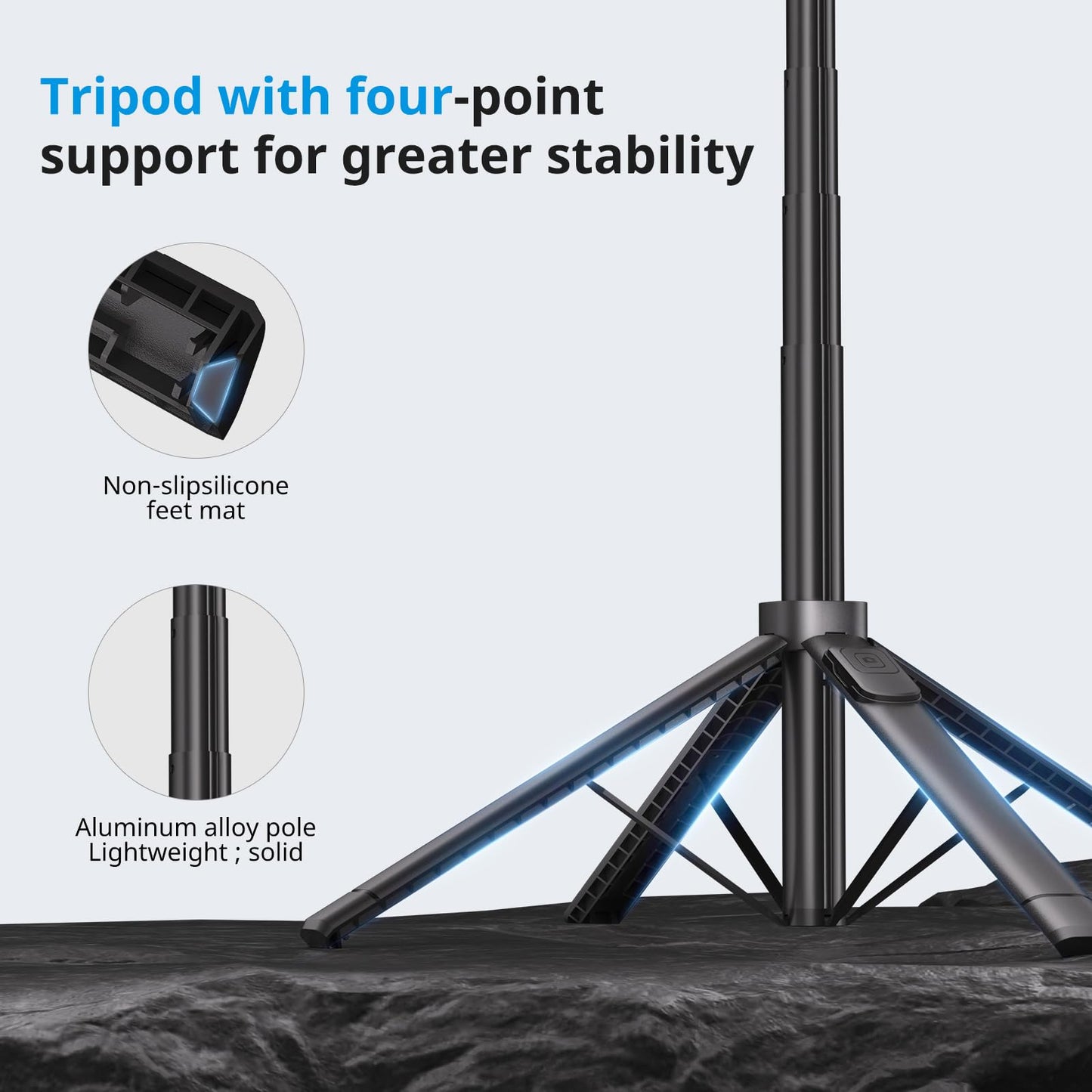 Fuloview Auto Face Tracking Tripod,67''Phone Tripod for iPhone,360° Rotation Follows Your Movement,Bluetooth Remote,Phone Holder for Vlog,Live