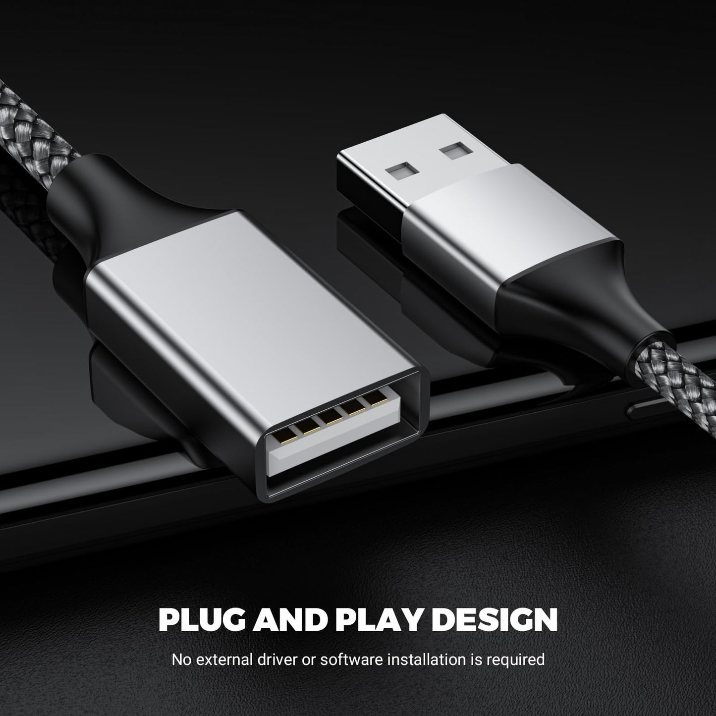 POHFP 2Pack USB Splitter 1 in 2 Out Adapter, USBA Male to Two Female Adapter, Dual USB 2.0 Power Cord Extension for Charging/Data…