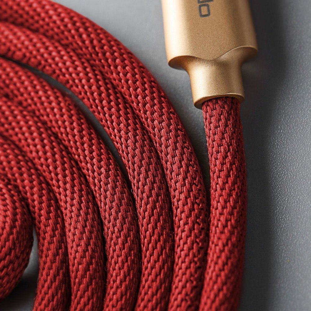 mcdodo Smart LED Auto Disconnect Nylon Braided Sync Charge USB Data 4FT/1.2M Cable Compatible iPhone/iPad Pro/Air,iPad mini,iPod (Red 4FT)