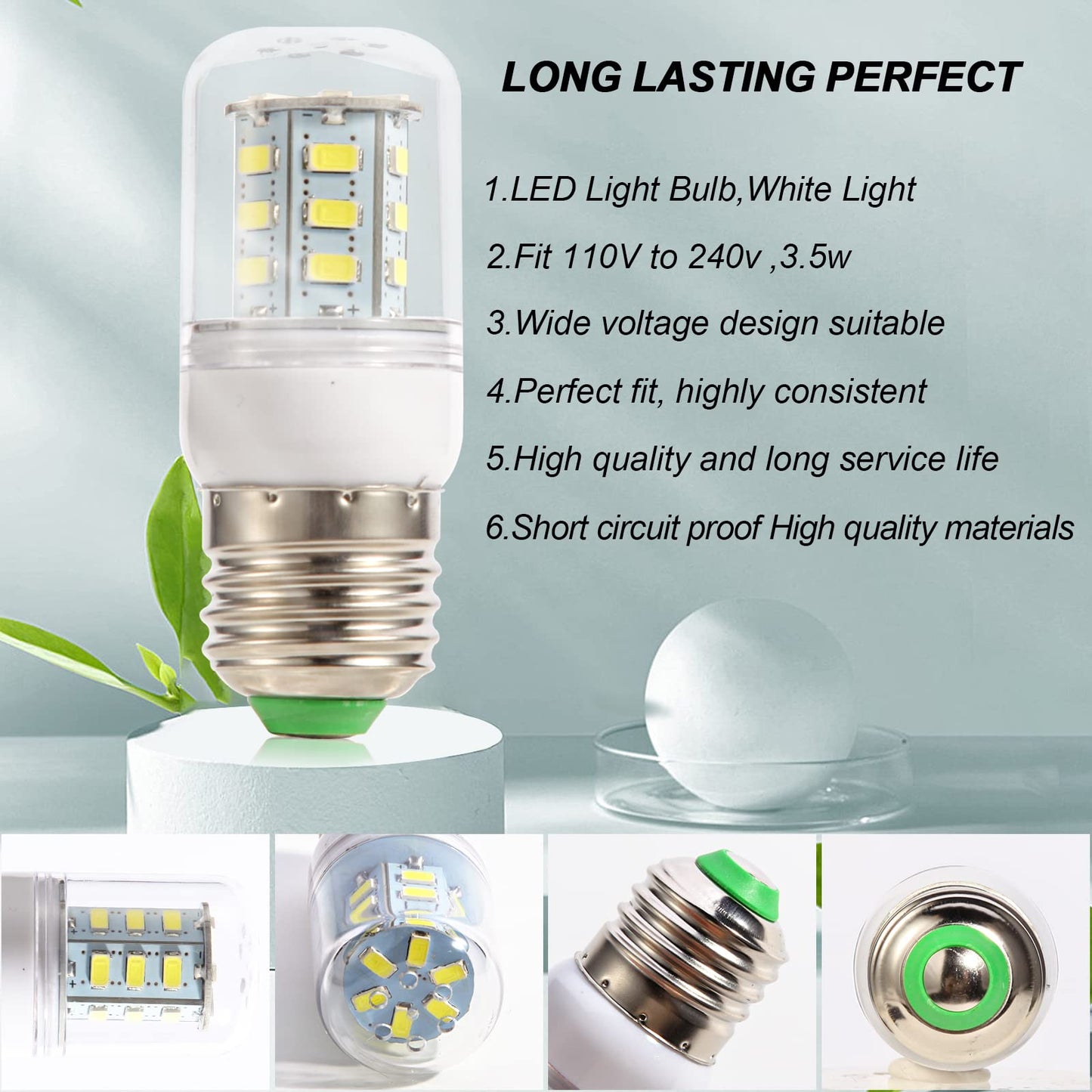 KEI D34l Refrigerator Light Bulb FOR Frigidaire 3.5W LED Refrigerator Bulb