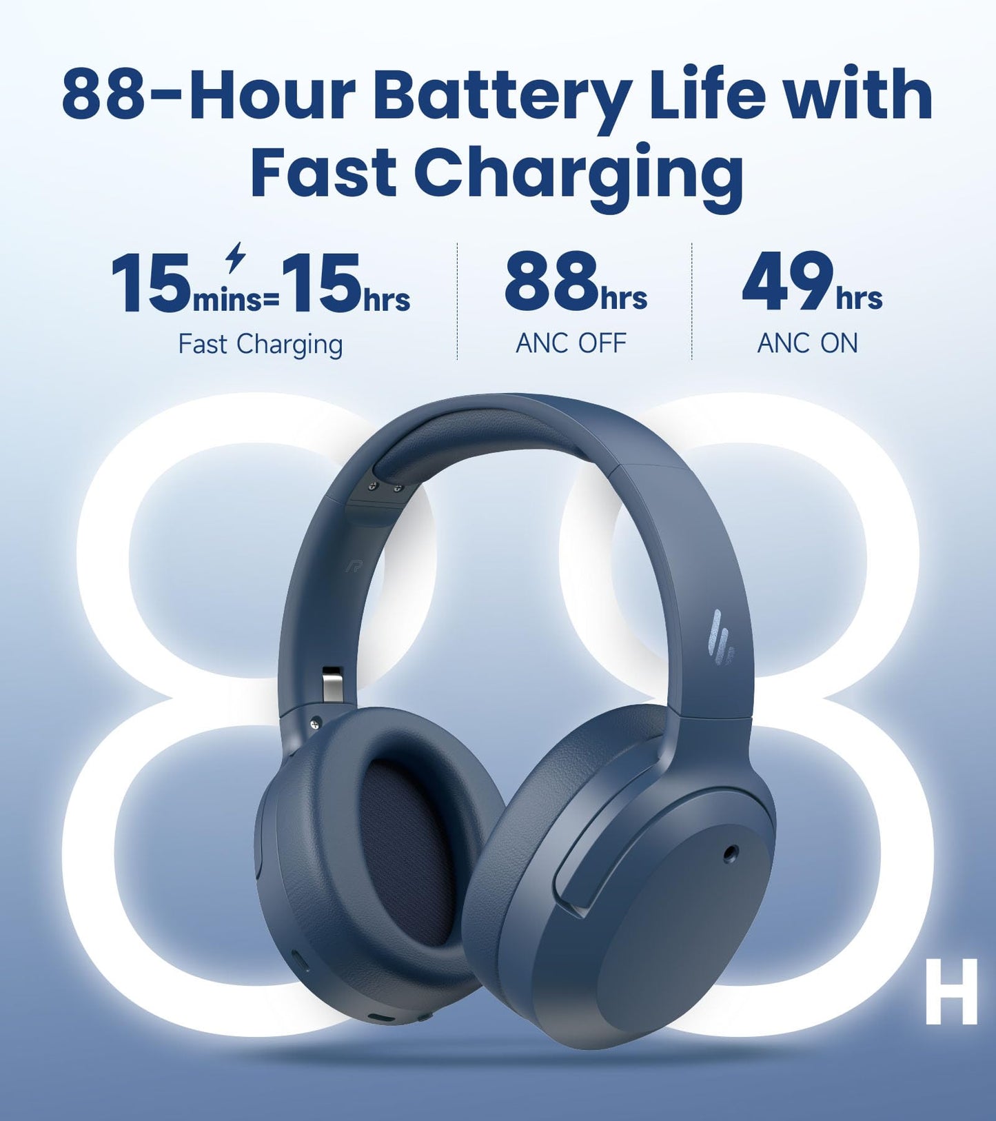 Edifier W820NB Plus Gen 2 Wireless Over-Ear Noise Cancelling Headphone, -49 dB ANC, LDAC Hi-Res Audio, 88H Playtime, Spatial Sound, Volume Guard…