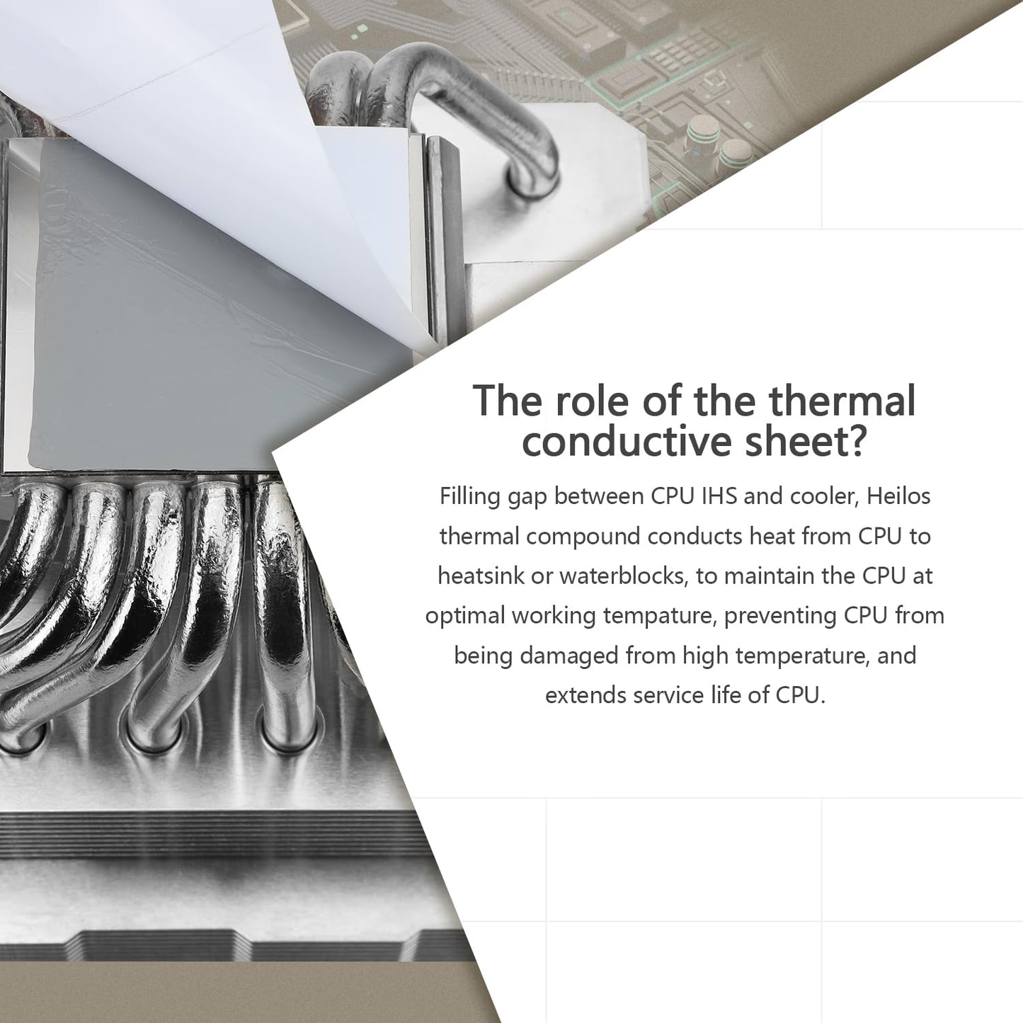 Thermalright Heilos Solid Thermal Interface Sheet, Solid Thermal Conductive Silicone Grease Sheet for CPU/GPU, Conductivity 8.5W/mk, Desktop/Laptops