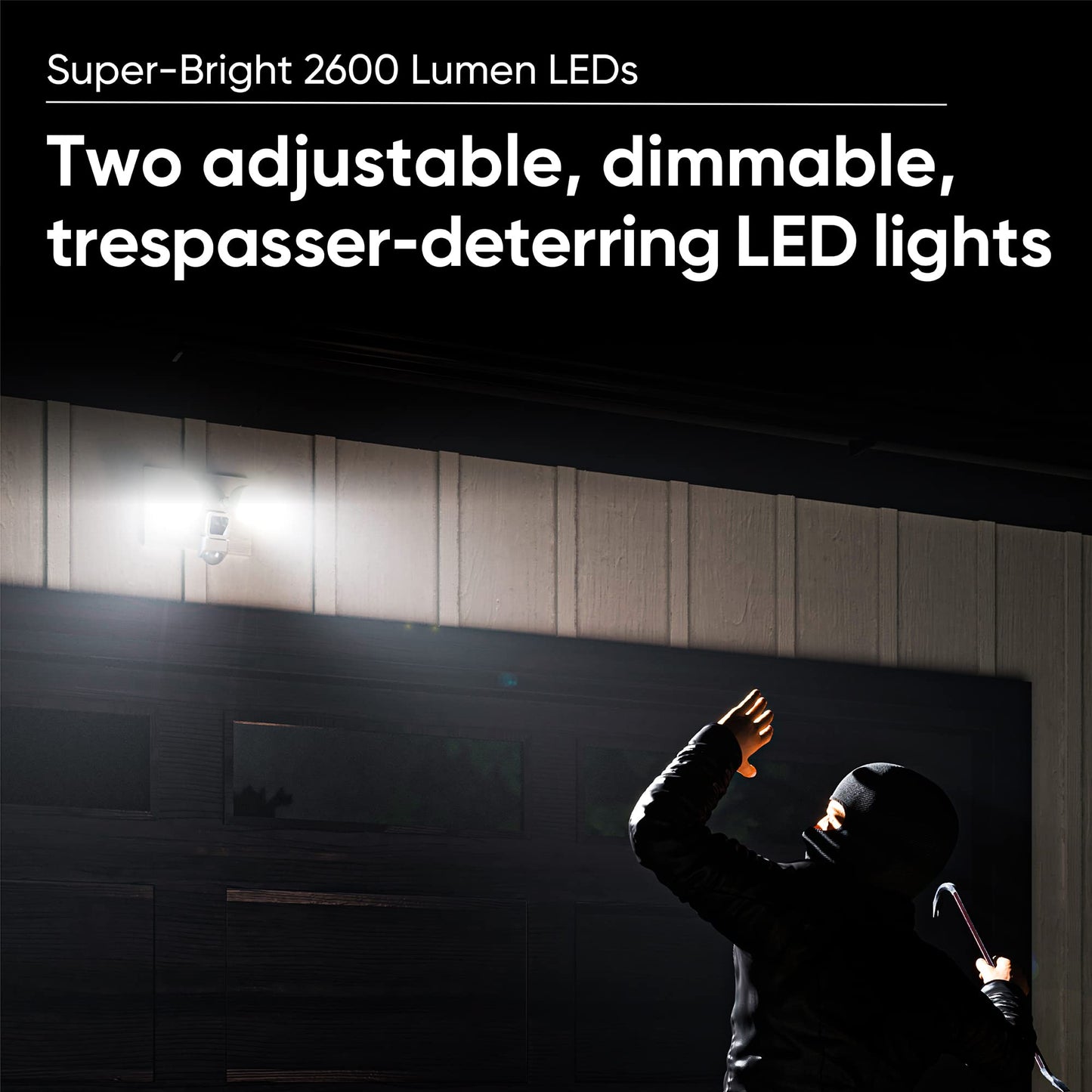 Wyze Cam Floodlight with 2600 Lumen LEDs, Wired 1080p HD IP65 Outdoor Smart Security Camera, Color Night Vision, 270-Degree Customizable Motion