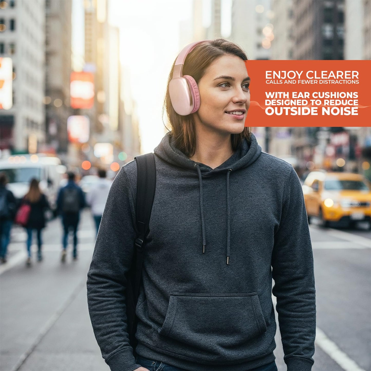 iJoy Ultra Wireless Over-Ear Bluetooth Headphones with Mic, Up to 10 Hours Playtime, Bluetooth Headset 33Ft Range with Backup AUX Cable & SD Slot…