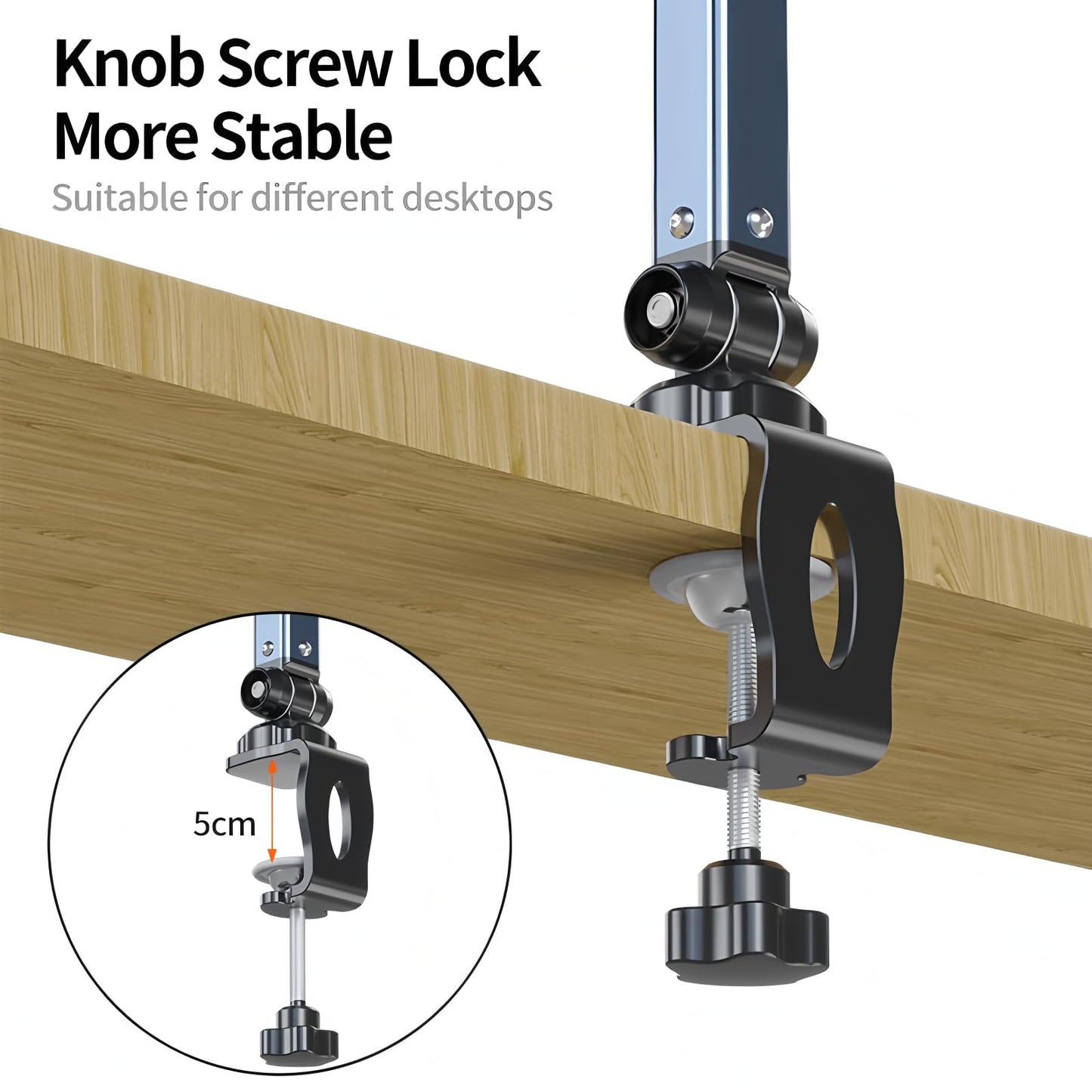 Microphone Boom Arm 360° Rotatable Foldable Adjustable Desk Mic Stand Desk Mount Sturdy Aluminum Alloy for Podcast Video Gaming Meeting Studio