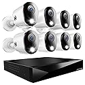Night Owl 2-Way Audio 12 Channel DVR Video Home Security Camera System with (8) Wired 2K HD Indoor/Outdoor Deterrence Cameras and 1TB Hard Drive (Add