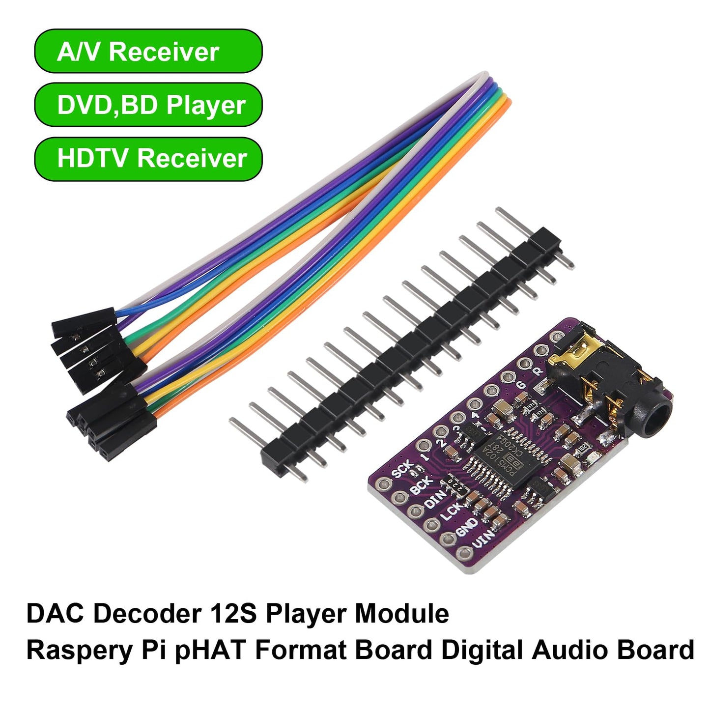 3Pcs PCM5102 Interface I2S Stereo PCM5102A Digital Audio DAC Decoder Module GY-PCM5102 Voice Module Player Board Digital-to-Analog Converter IIS I2S