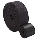 Reusable Fastening Tape Cable Ties Roll 2 Inch Double Side Hook Roll Hook and Loop Cord Management Wire Organizer Straps Black 5 Yard