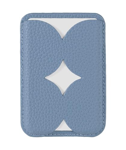 Luner - Leather Magnetic Card Wallet Compatible with Magsafe - for iPhone 17, 16, 15, 14, 13, 12 series - Holds 2 cards - Made of Vegan Leather