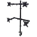 Universal Four Monitor Mount with Double-Link Swing Arms Holds Four 13" to 32" LCD Monitors up to 8 Kg (17 lbs.), Black 461566