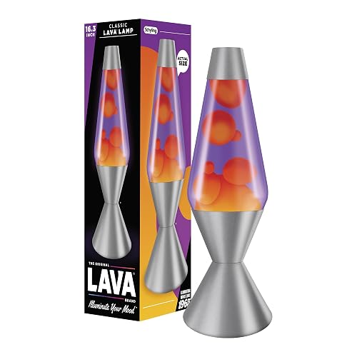 The Original Lava® Lamp - Large 52oz 16.3" - Vivid Twilight - Classic Liquid Motion Lamp - Orange Lava and Purple Liquid - Item #5119 (Amazon