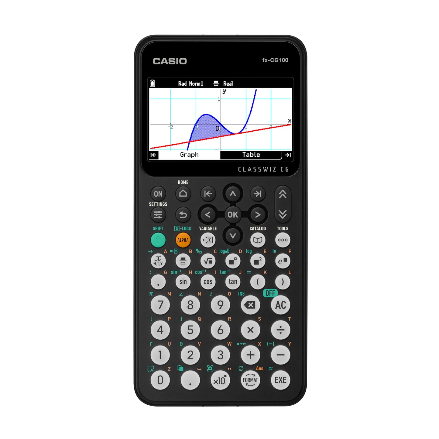 Casio fx-CG100 ClassWiz® Color Graphing Calculator with 3D Graph & Python | Large High-Res Display, Basic & Advanced Functions | Ideal for Exams