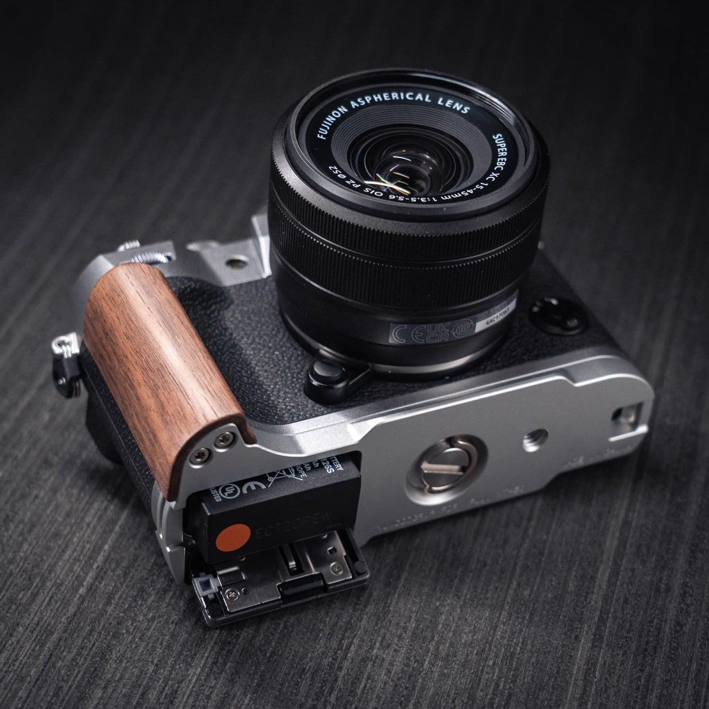 Iborrys L-Shaped Camera Handle ?Compatible with FUJIFILM X-T50 XT50 Camera ?Precious Vintage Solid Wood | Handcrafted by Experienced Artisans (Walnut