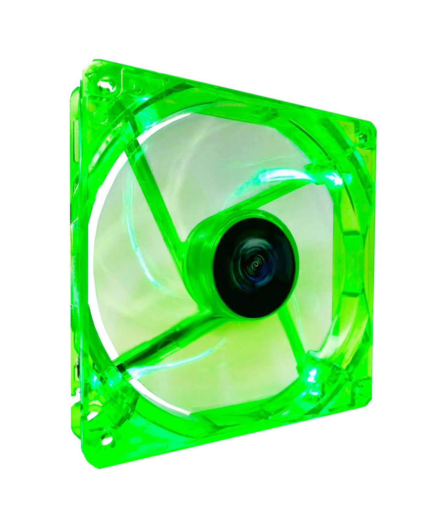 Apevia CF312SL-UGN 120mm 4pin Molex + 3pin Motherboard Silent Green LED Case Fan (3-pk)