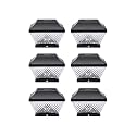 NOMA Solar Post Lights | Waterproof Outdoor Cap Lights for 4 x 4 Wooden Posts, Deck, Patio Garden Décor or Fence | Warm White LED Lights, 6-Pack