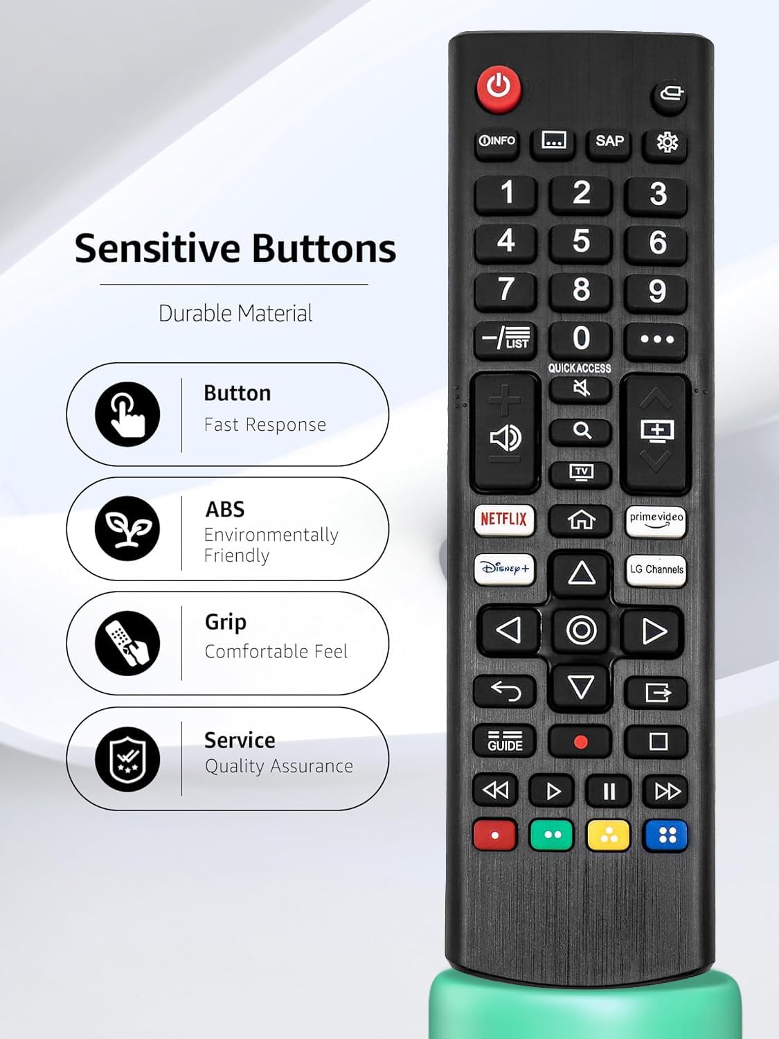 Replacement Remote Control for LG TV AKB76037601 43UM6950DUB 43UP8000PUR 70UM6970PUA 65UP7000PUA 75UP8070PUR 32LM577BZUA 32LM627BPUA 65UN7000PUD