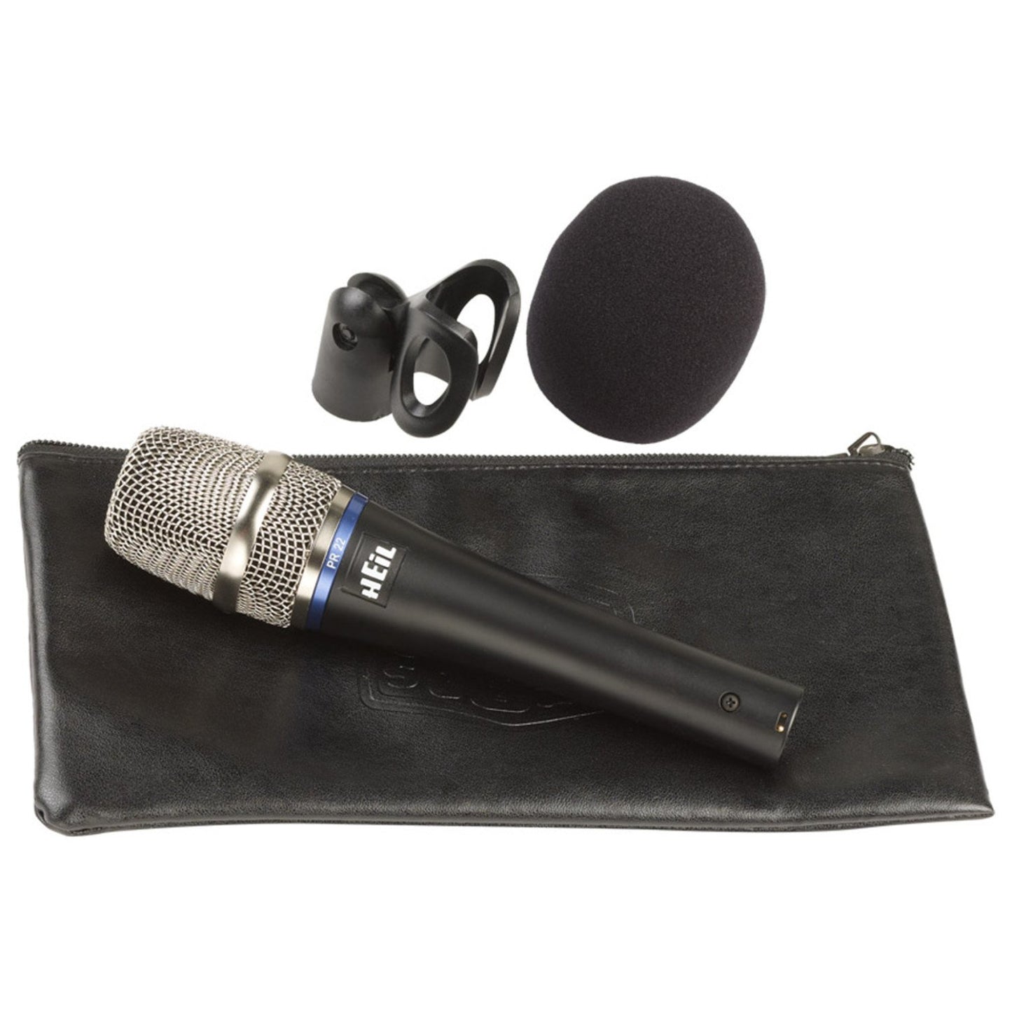 Heil PR22-UT (Utility) Microphone w/Vinyl Carrying Bag, Microphone Clip, Windscr