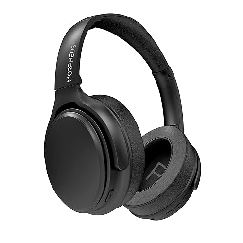 Morpheus 360 Krave ANC Bluetooth Headphones, Over-Ear Headphones, 55-Hour Playtime, USB Type C Fast Charging, Soft Leather Padding, Swivel Ear Cups…
