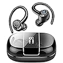 Wireless Earbuds Bluetooth 5.3 Headphones Sports, 48Hrs Playtime Bluetooth Earbud with CVC 8.0 Mic, 2026 Stereo Bass Over Ear Bud with Earhooks, LED…