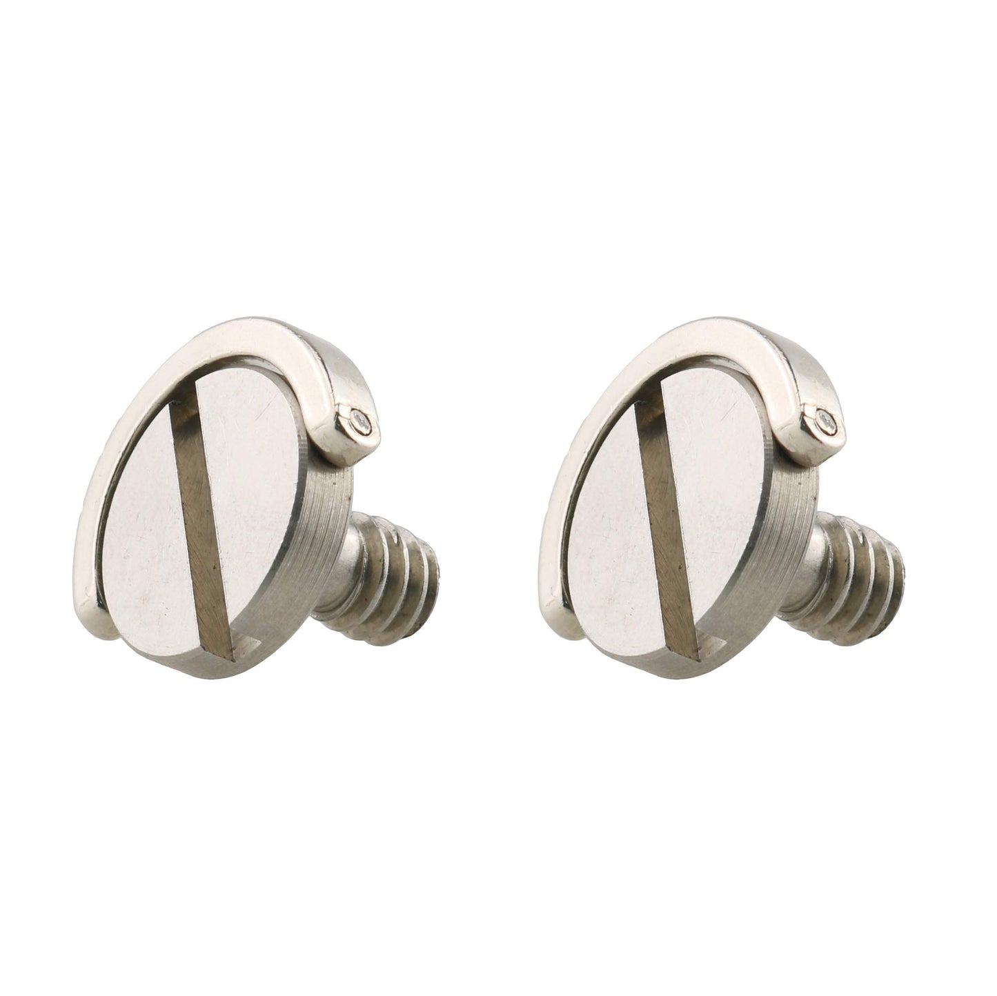 HJ Garden 2pcs 1/4-20 Thread D-Ring Stainless Steel Camera Fixing Screws for Camera Tripod Monopod QR Plate,D Shaft Quick Release Plate Mounting Screw