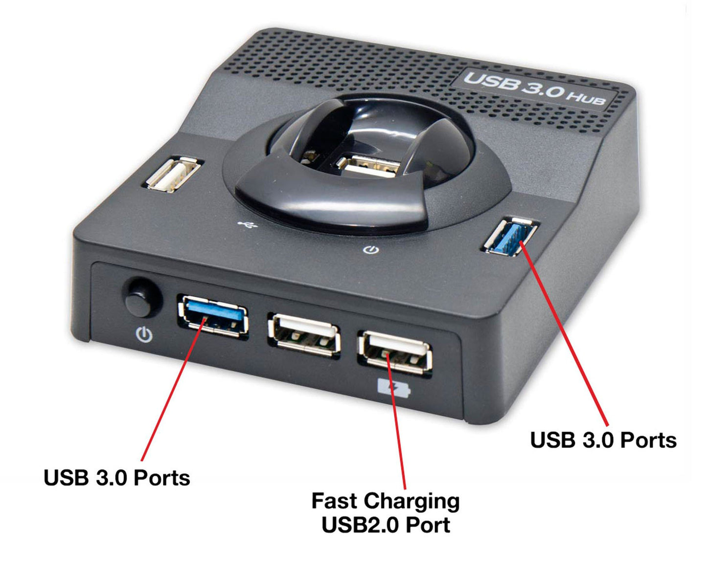Syba 7 Port USB 3.0/2.0 HUB with One Fast Charging USB 2.0 Port (SD-HUB20102)