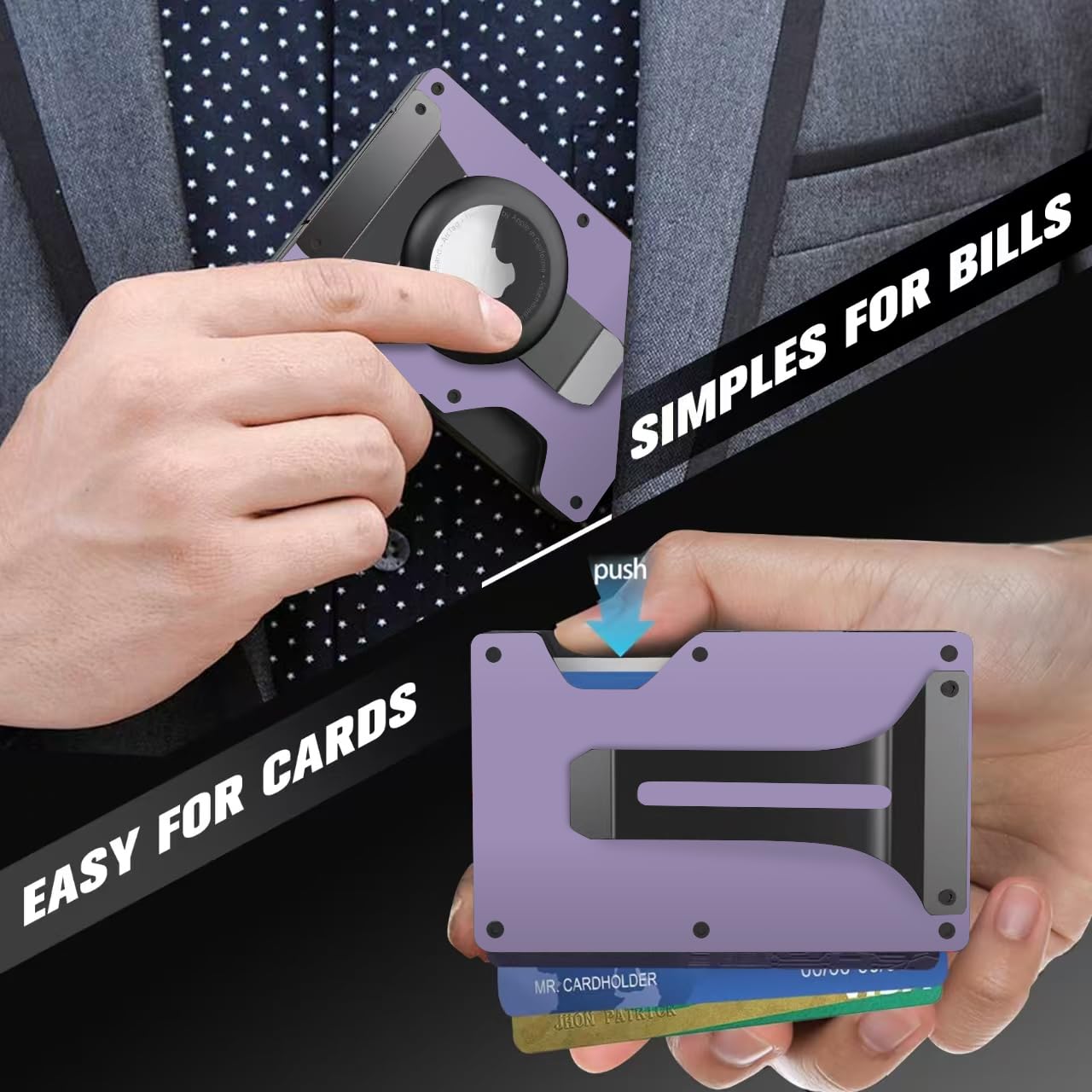 Zeeker for Magnetic Wallet with Airtag Holder & Money Clip for iPhone 16/15/14/13/12 Series,15-Card Holder, Upgrade with iPhone Wallet,RFID Blocking