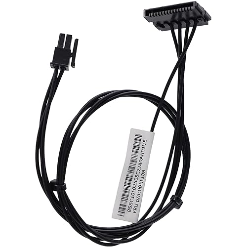Deal4GO 35cm Mini 4-pin to 1 SATA HDD Power Cable 00XL188 Replacement for Lenovo ThinkCentre M710q M720T M720s M920s 17IAB7 510A-15ABR, Black