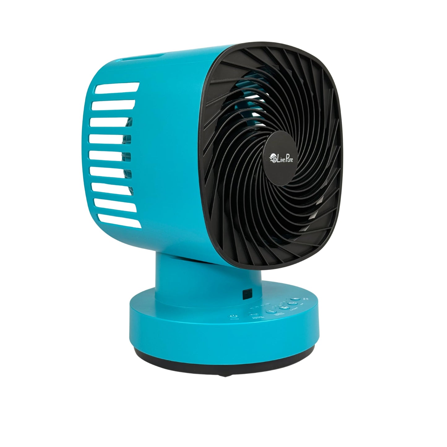 LivePure Rechargeable 4 Speed Orbital Dual Oscillating Fan w/Remote, Teal