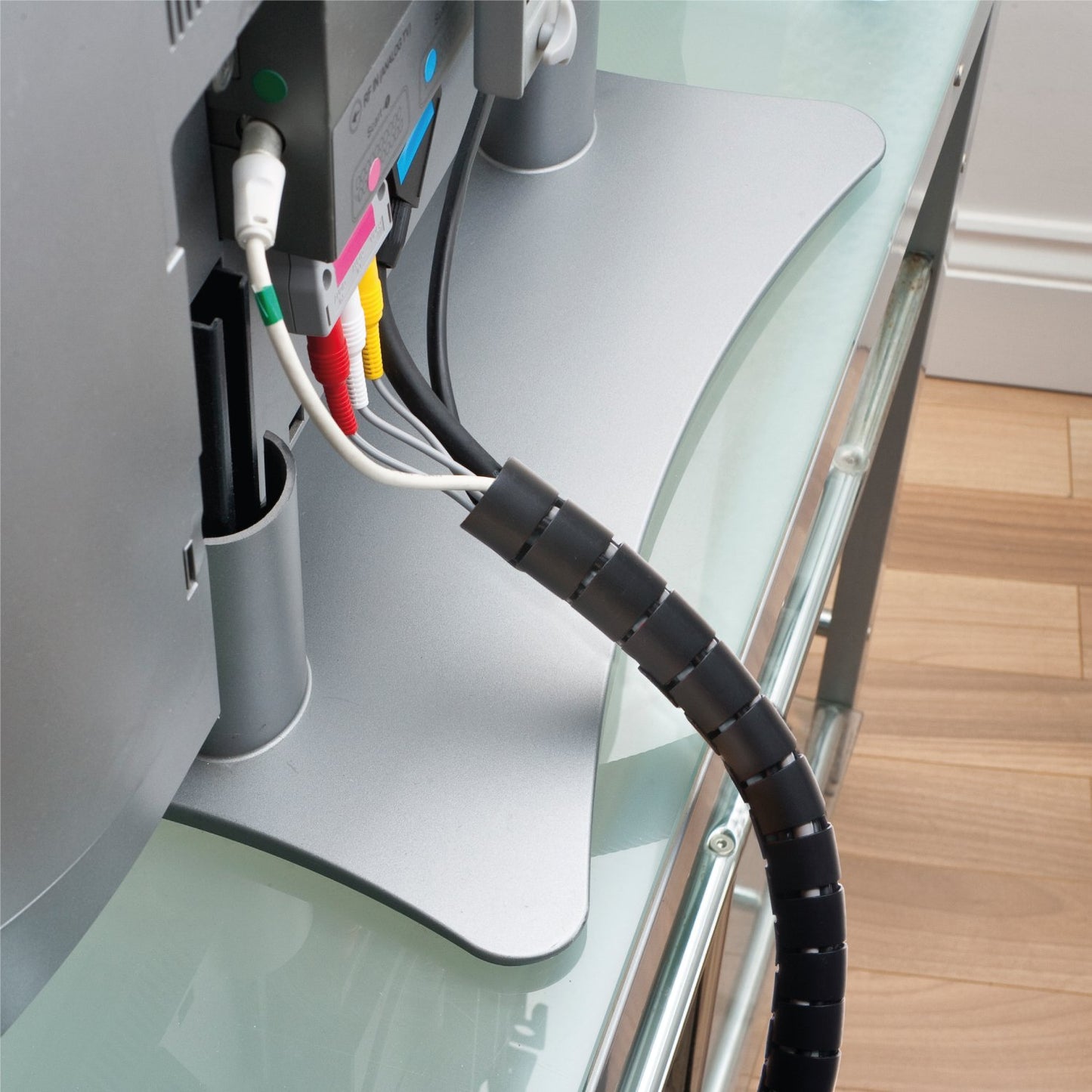 D-Line Cable Zipper Cord Tube Organizer with Zip Tool, Cable Management Sleeve, Cover for Long Wire Runs, 1 Inch Diameter (8.2 FT, Black)