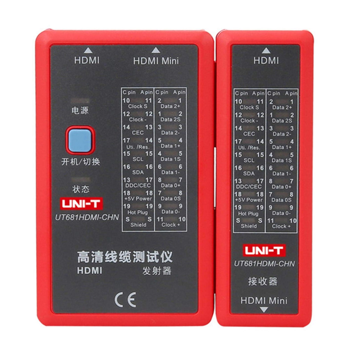 Handheld UT681 HDMI Cable Tester, Portable High Definition Cable Tester with Fast Line Collocation for HDMI and Mini-HDMI Connections