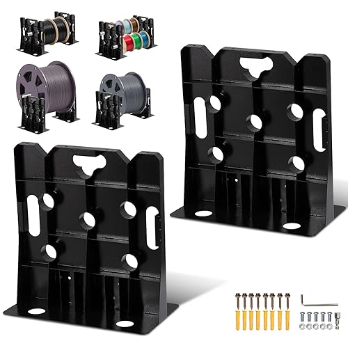 Chintooler Heavy Duty Wire Dispenser Rack & Workstation, 400 LB Capacity Steel Cable Spool Holder, Tool-Free Setup for 34" Reels, Converts to