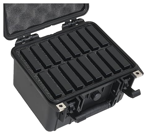 Case Club Fits 16 Seagate STGX Model Hard Drives in Hard-Shell Protective Case - Pressure Valve, Folding Handle, Waterproof, Crushproof