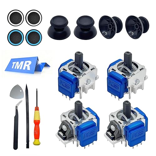 4-Pack TMR Joystick Replacement Kit for DualSense PS5 controller / PS5 Edge Controller, Upgrade Anti-Drift Analog Thumbstick,TMR Analog Thumb Joystick