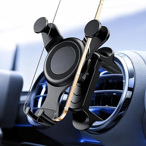 dlfcizlsl Car Phone Mount for Jeep Wrangler JL JLU & Gladiator JT (2018-2024), Dedicated Round Air Vent Cell Phone Holder, Fit for iPhone 17 16 15 14
