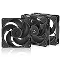 ARCTIC P14 Pro Reverse - 3 Pack - 140 mm Premium Fan with Reverse Airflow, PWM Fan with Y Cable Splitter, 400-2650 RPM, 0 RPM <5% PWM, hydrodynamic