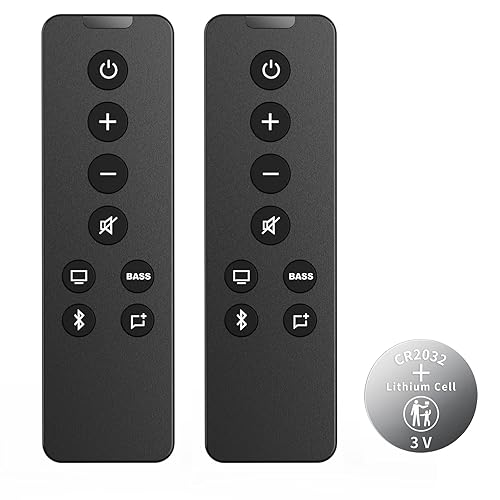 2PCS Replacement Remote Control for Bose Solo 5 10 15 Sound Bar, Compatible with Bose Solo 5 10 15 Series II TV Sound System 410376 418775 431974