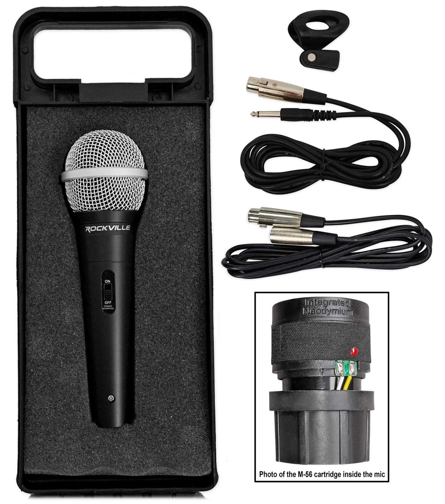 Rockville Podcasting Bundle: (4) RMC-XLR Dynamic Handheld Microphones, All-Metal Build with (4) RTMS21 Tripod Stands, Pop Filters, Shock Mounts, (8)