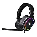 Thermaltake Argent H5 RGB 7.1 Surround Gaming Headset, 50mm Hi-Res Drivers, Compatible with PC, Xbox One, PS4, Mac, Mobile and Nintendo Switch, Black