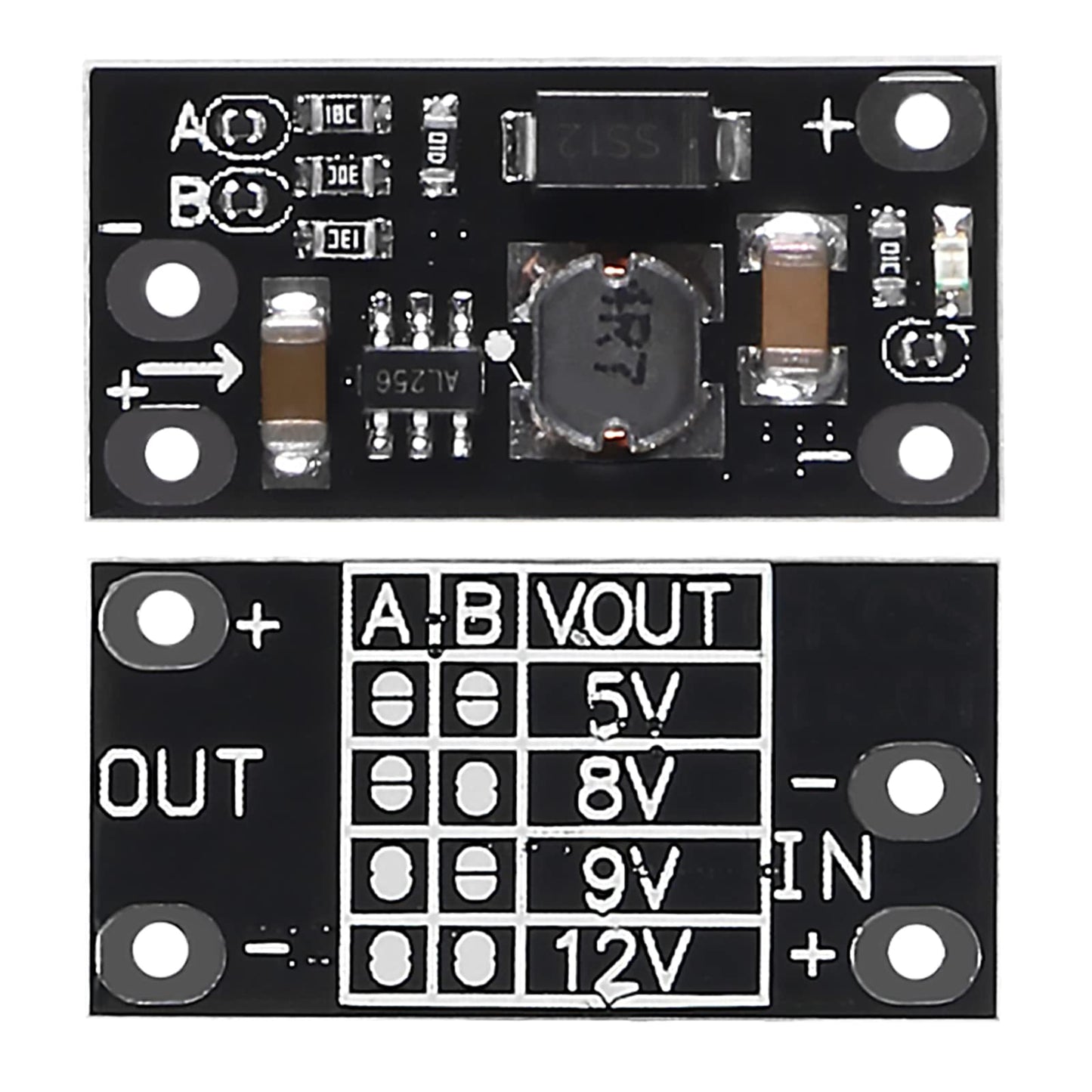 AITIAO 5PCS Multi-Function Mini Boost Module Step Up Board 5V/8V/9V/12V 1.5A LED Indicator DIY Electronic Voltage Module