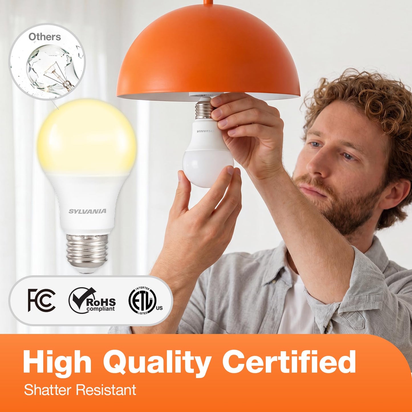 Sylvania LED Light Bulb, 100W Equivalent A19, Efficient 14W, Medium Base, Frosted Finish, 1500 Lumen, Soft White - 24 Pack (41299)